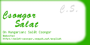 csongor salat business card