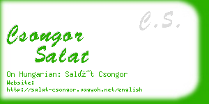 csongor salat business card